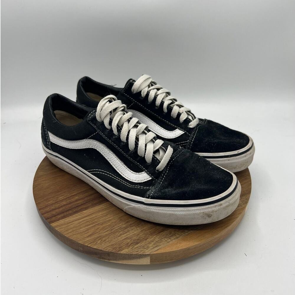 Vans Old Skool Black White Low Top Skate Sneakers Size 7